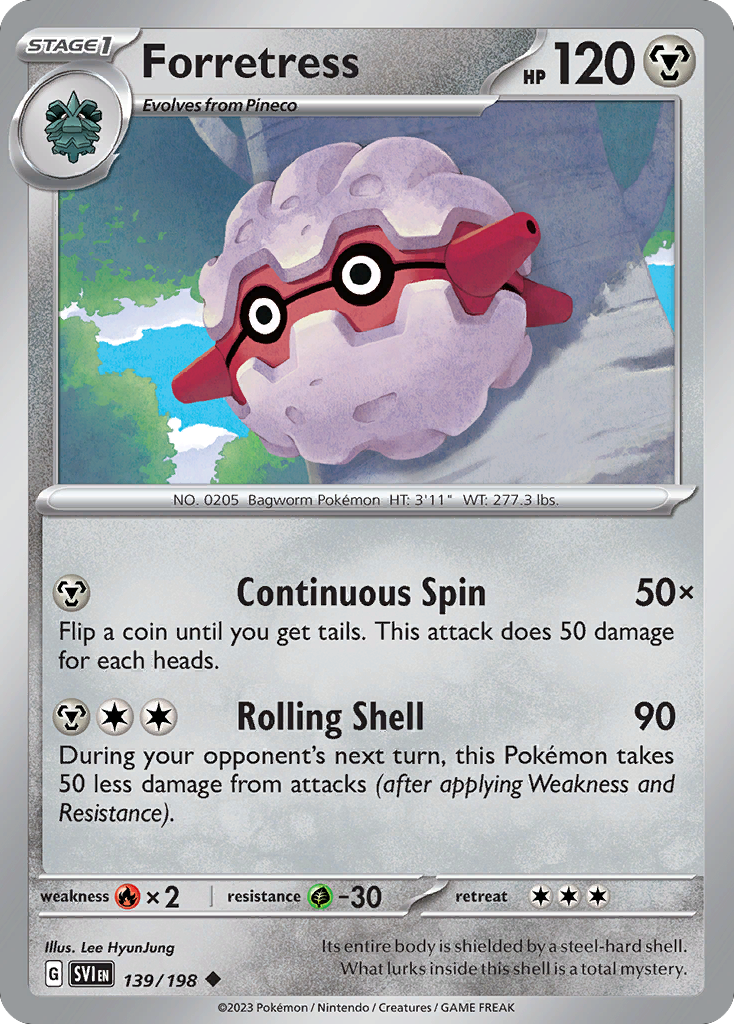 Forretress – Scarlet & Violet 139/198 Pokémon card