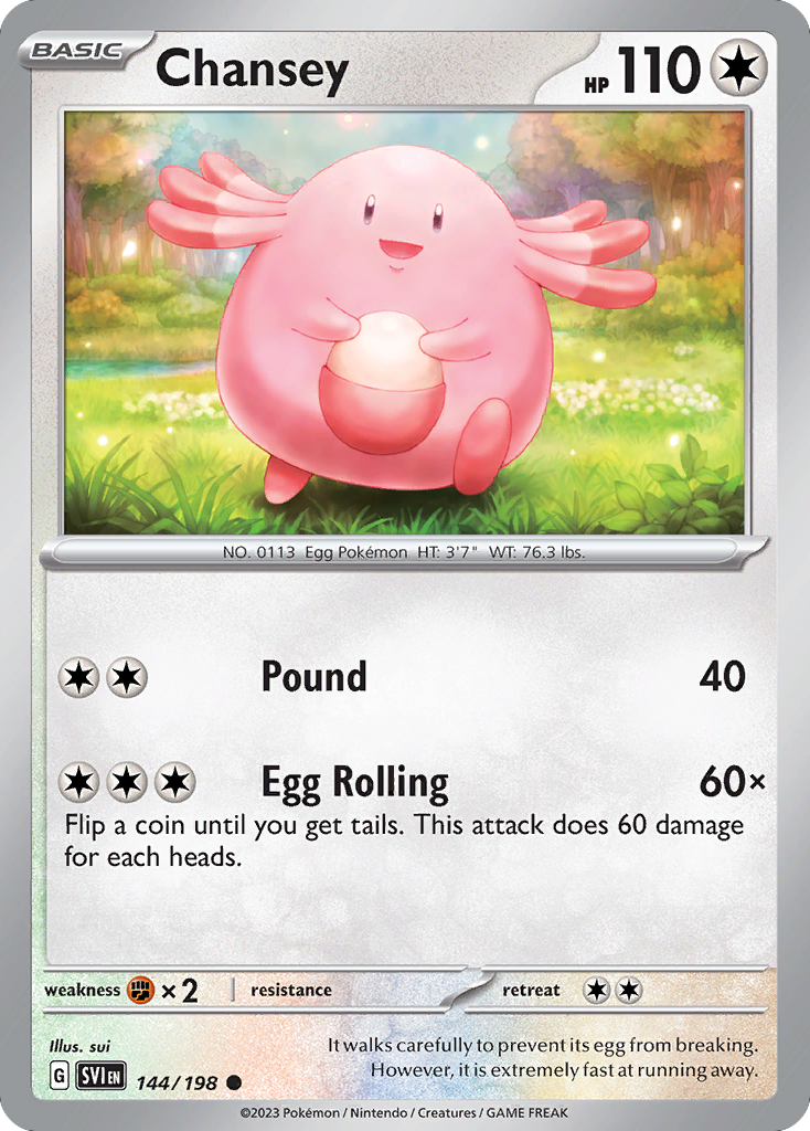 Chansey – Scarlet & Violet 144/198 Pokémon card
