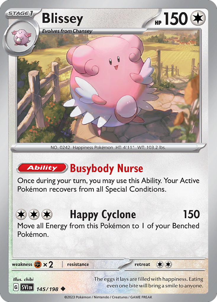 Blissey – Scarlet & Violet 145/198 Pokémon card