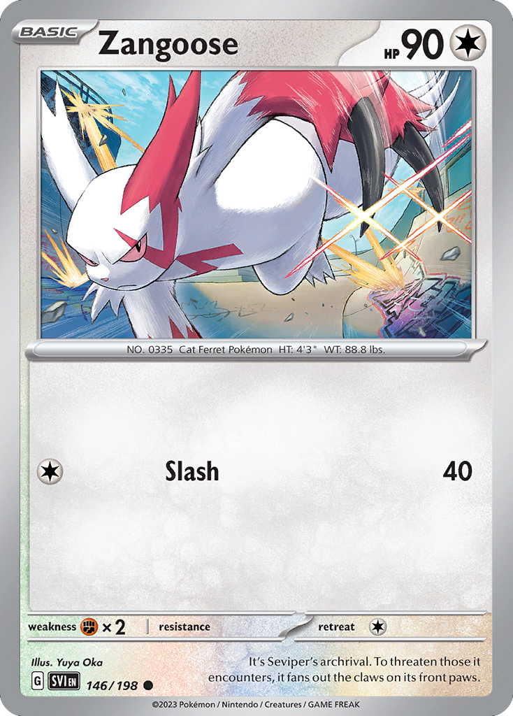 Zangoose – Scarlet & Violet 146/198 Pokémon card