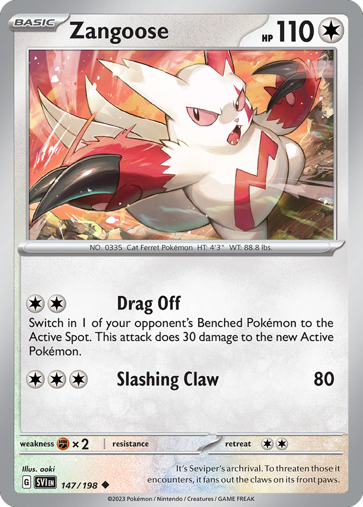 Zangoose – Scarlet & Violet 147/198 Pokémon card