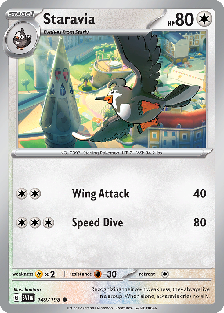 Staravia – Scarlet & Violet 149/198 Pokémon card