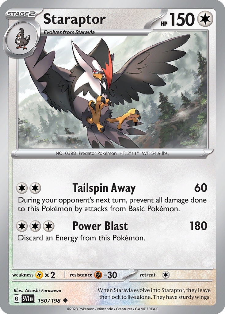 Staraptor – Scarlet & Violet 150/198 Pokémon card