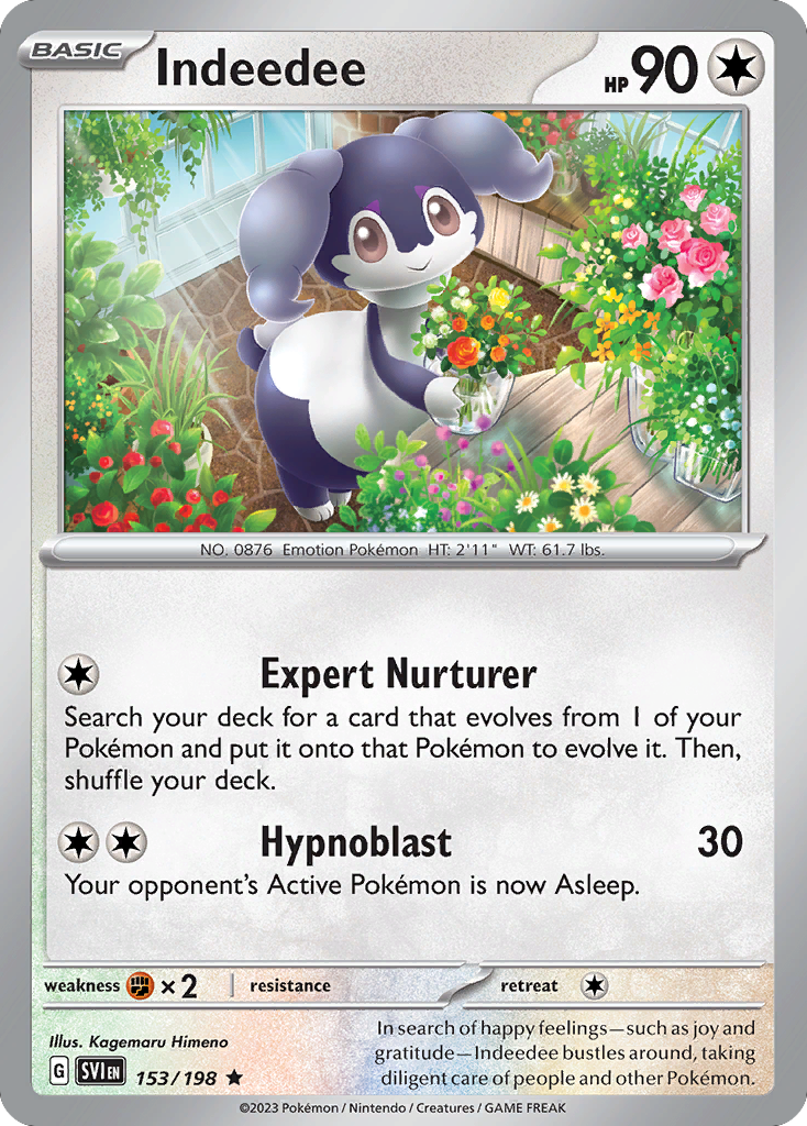 Indeedee – Scarlet & Violet 153/198 Pokémon card