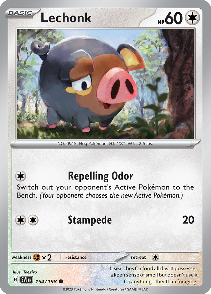 Lechonk – Scarlet & Violet 154/198 Pokémon card