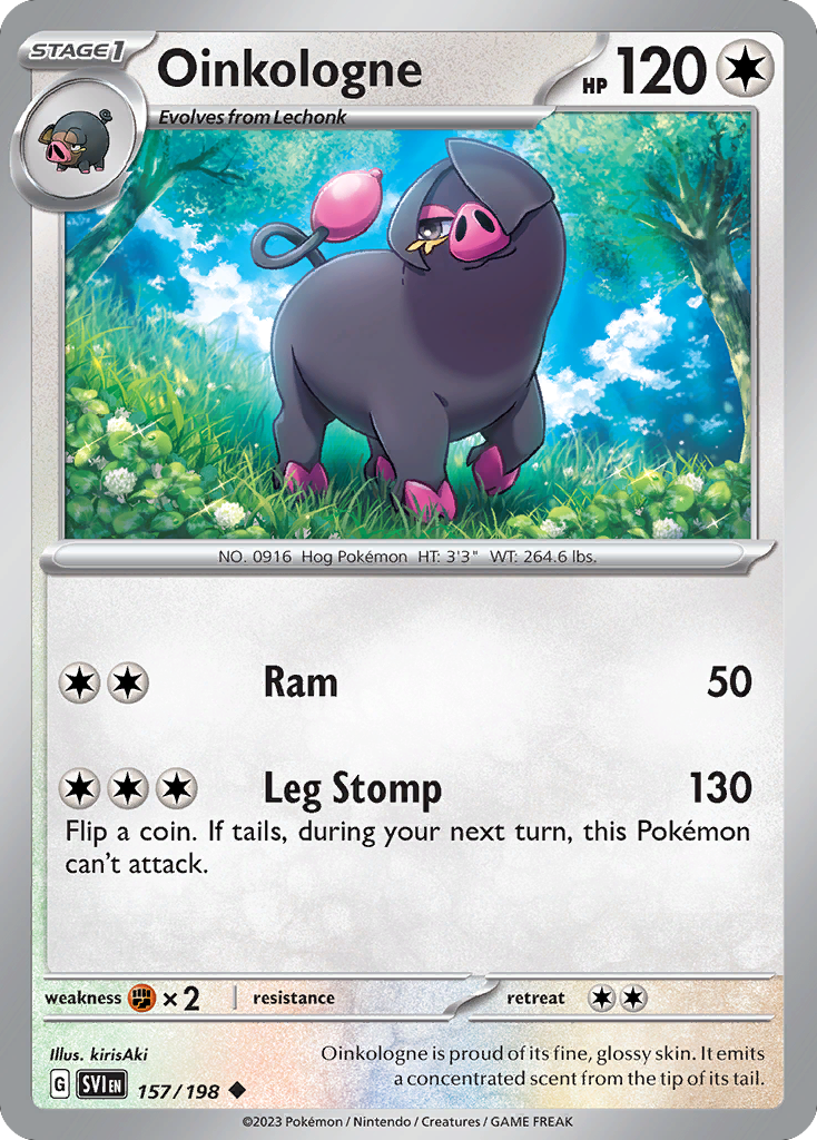 Oinkologne – Scarlet & Violet 157/198 Pokémon card