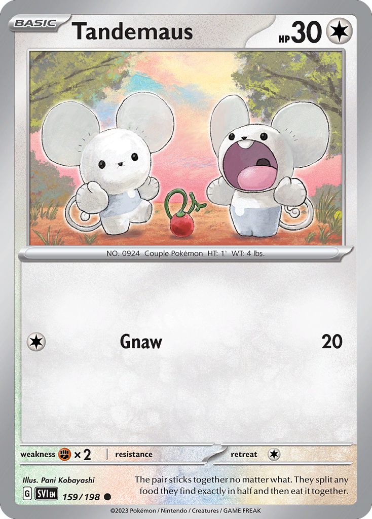 Tandemaus – Scarlet & Violet 159/198 Pokémon card