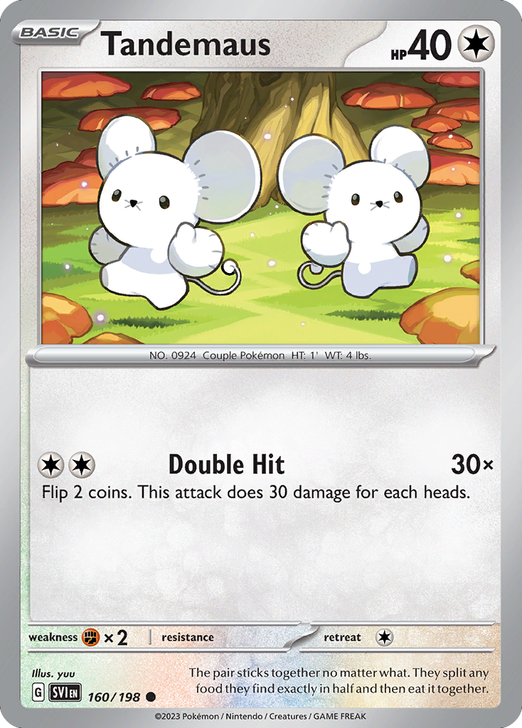 Tandemaus – Scarlet & Violet 160/198 Pokémon card