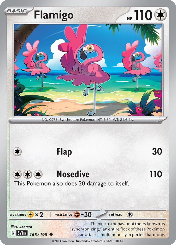 Flamigo – Scarlet & Violet 165/198 Pokémon card