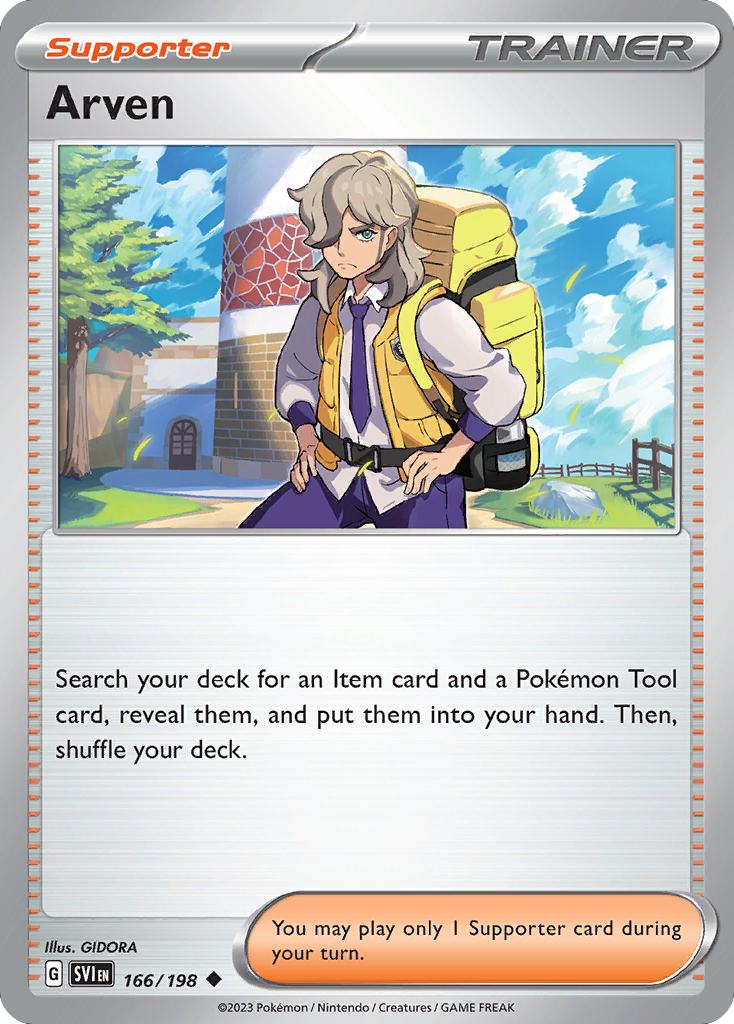 Arven – Scarlet & Violet 166/198 Pokémon card