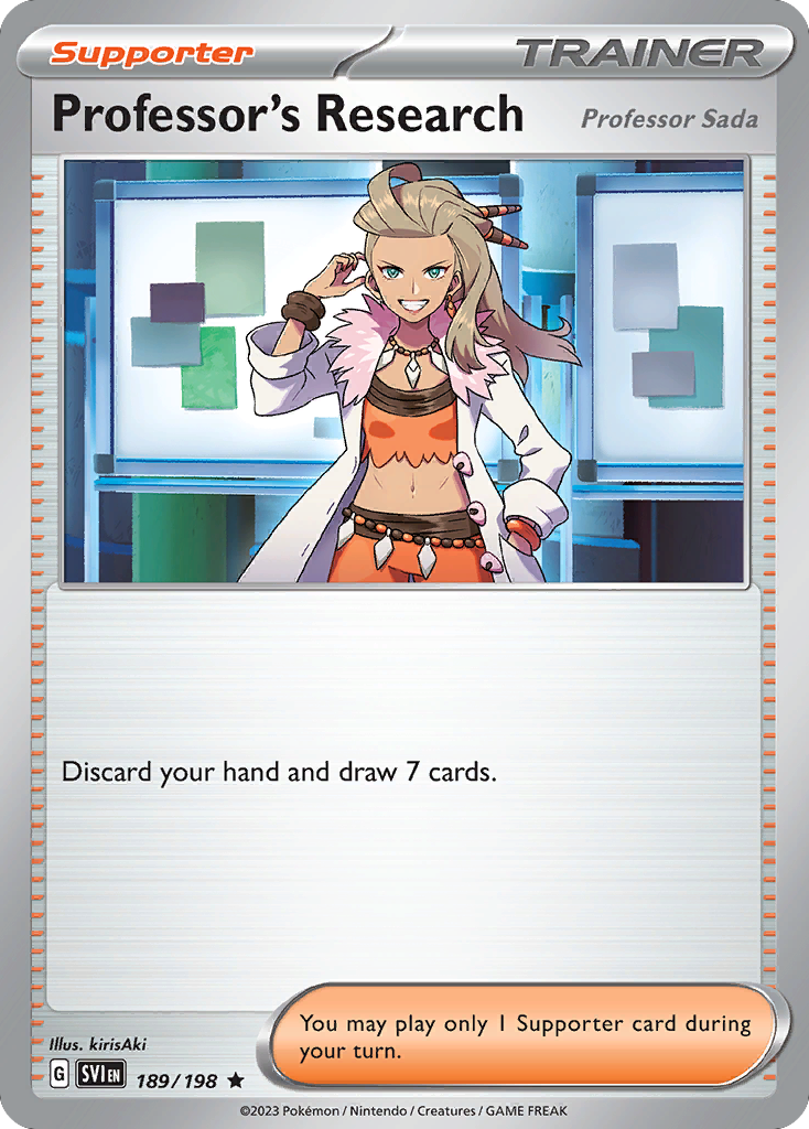 Professor's Research (Professor Sada) – Scarlet & Violet 189/198 Pokémon card