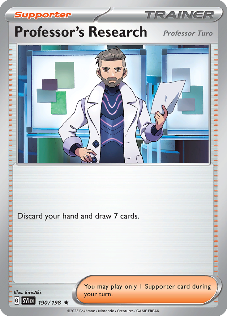 Professor's Research (Professor Turo) – Scarlet & Violet 190/198 Pokémon card