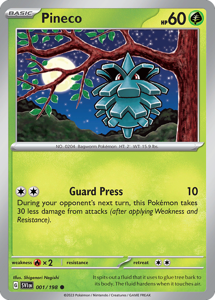 Pineco – Scarlet & Violet 001/198 Pokémon card