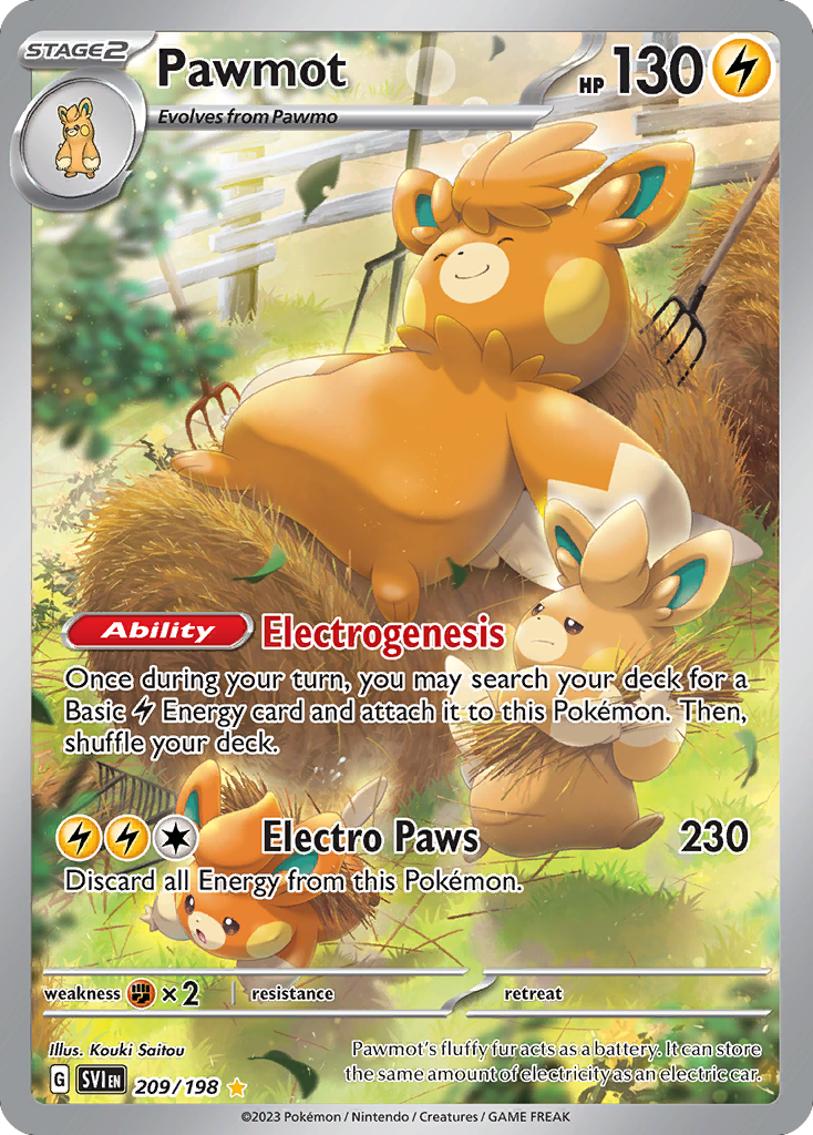 Pawmot – Scarlet & Violet 209/198 Pokémon card