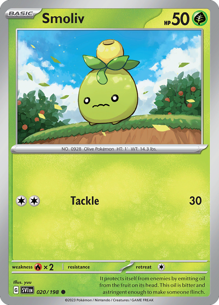 Smoliv – Scarlet & Violet 020/198 Pokémon card