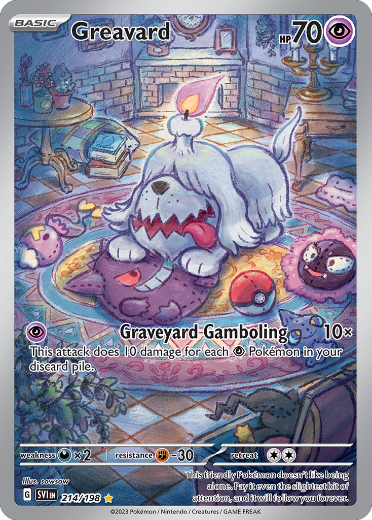 Greavard – Scarlet & Violet 214/198 Pokémon card