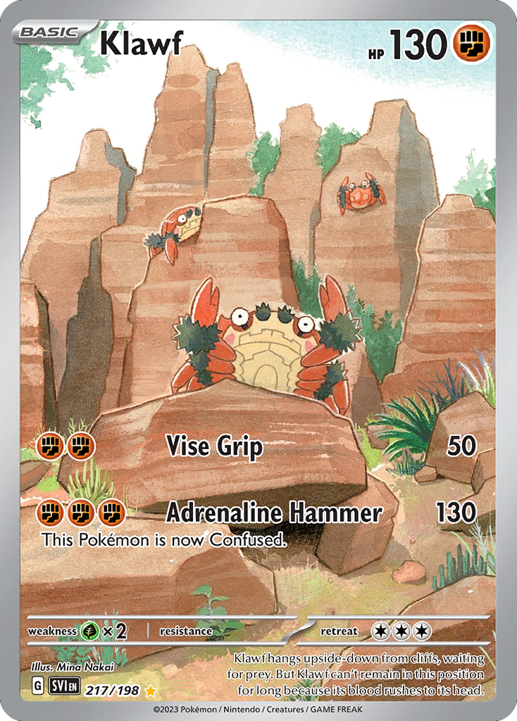Klawf – Scarlet & Violet 217/198 Pokémon card