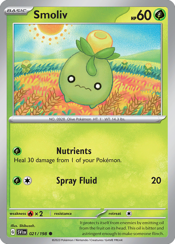Smoliv – Scarlet & Violet 021/198 Pokémon card