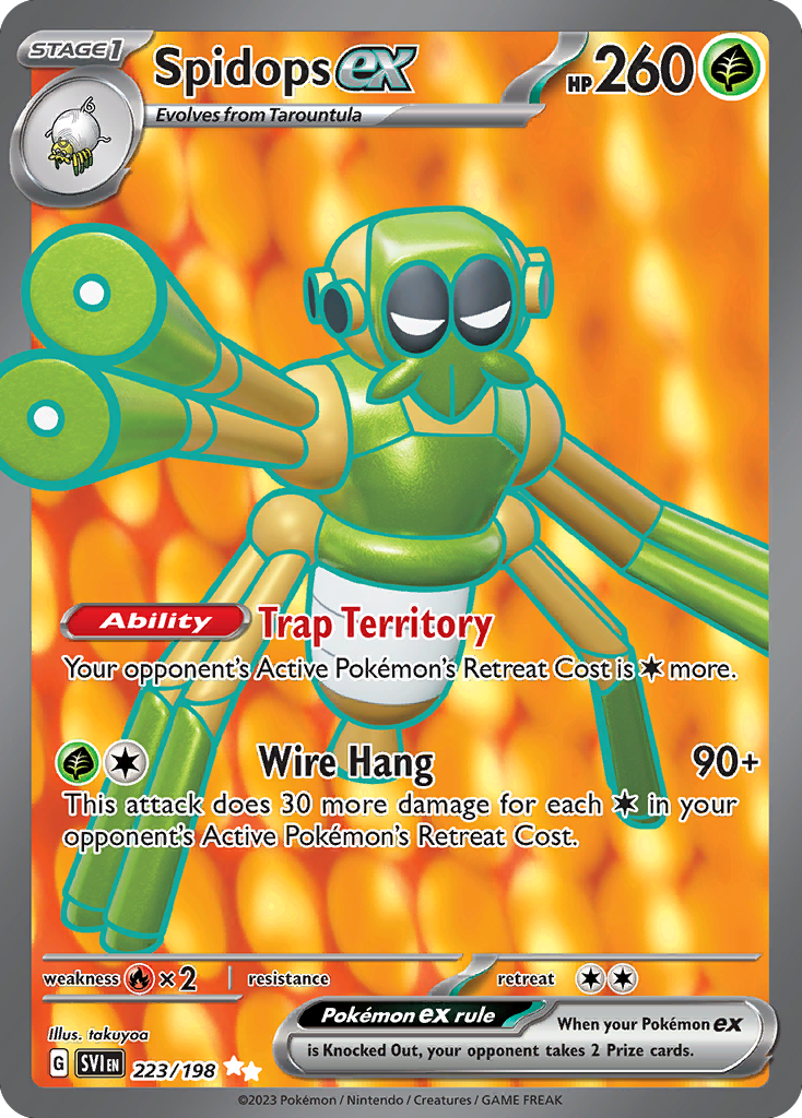Spidops ex – Scarlet & Violet 223/198 Pokémon card