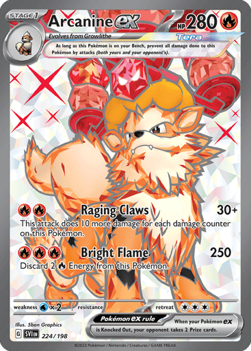 Arcanine ex - Scarlet & Violet 224