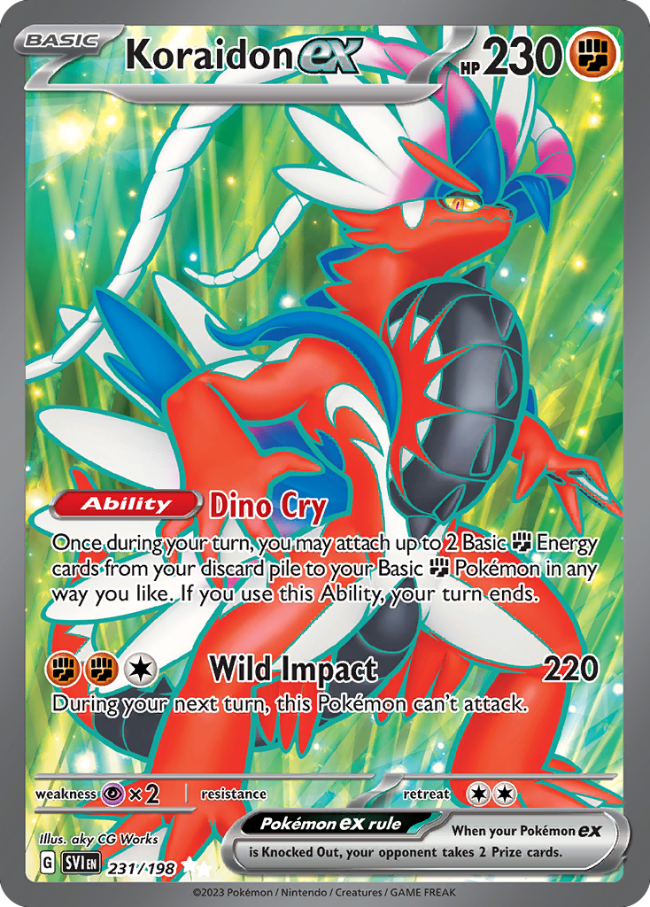Koraidon ex – Scarlet & Violet 231/198 Pokémon card