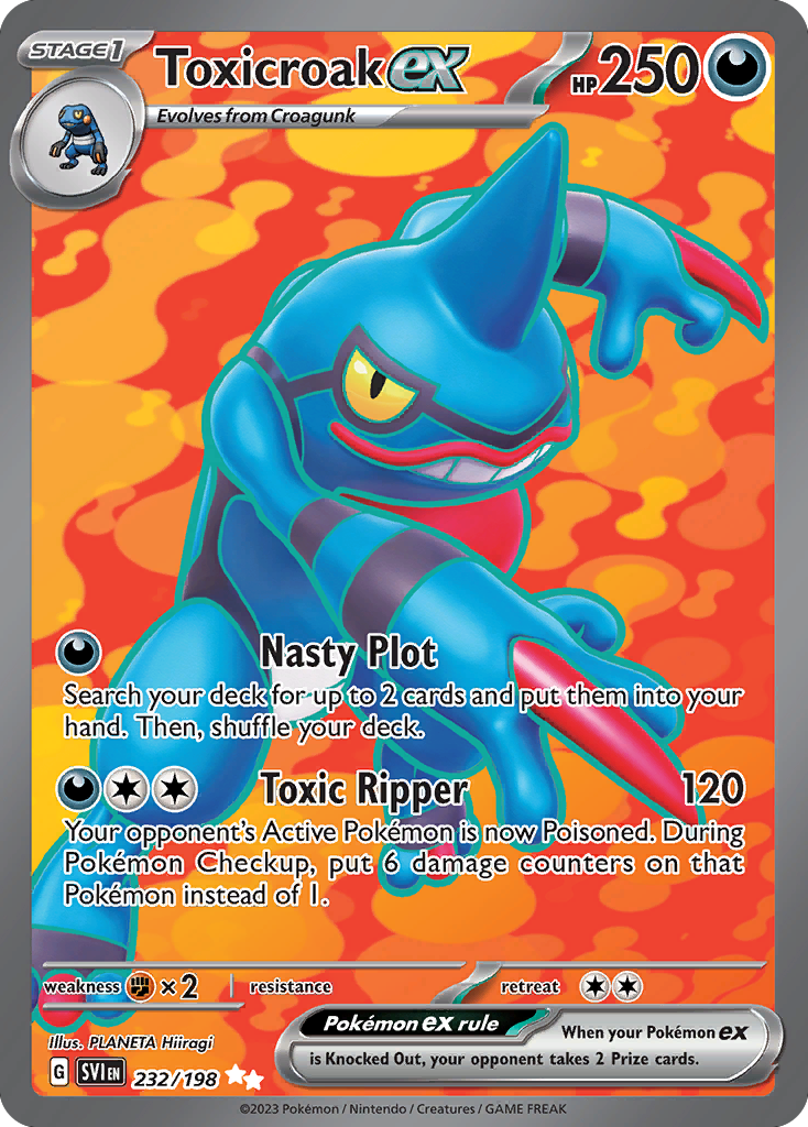 Toxicroak ex – Scarlet & Violet 232/198 Pokémon card