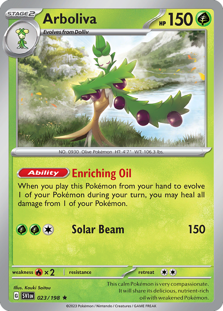Arboliva – Scarlet & Violet 023/198 Pokémon card