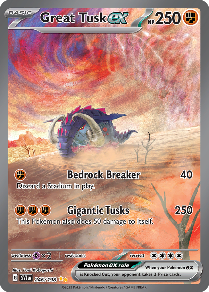 Great Tusk ex – Scarlet & Violet 246/198 Pokémon card