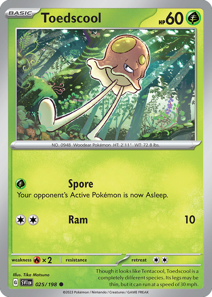 Toedscool – Scarlet & Violet 025/198 Pokémon card