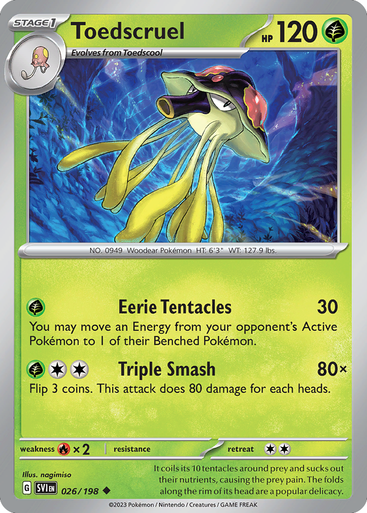 Toedscruel – Scarlet & Violet 026/198 Pokémon card