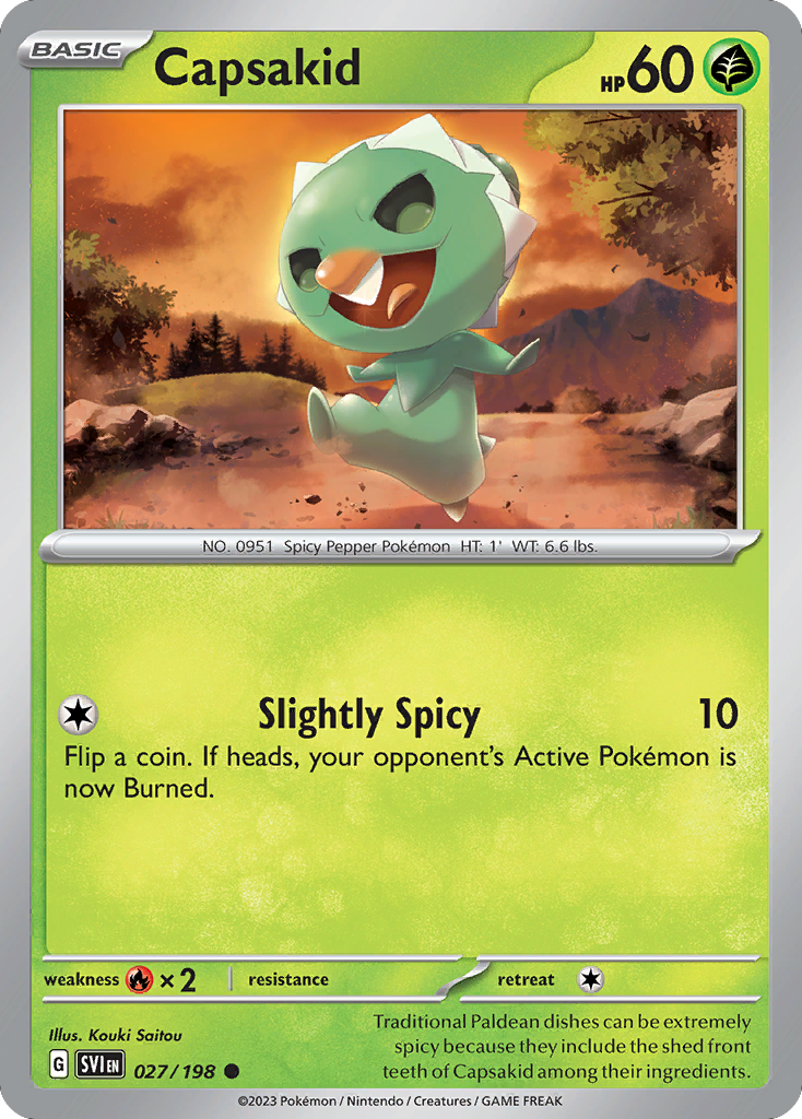 Capsakid – Scarlet & Violet 027/198 Pokémon card
