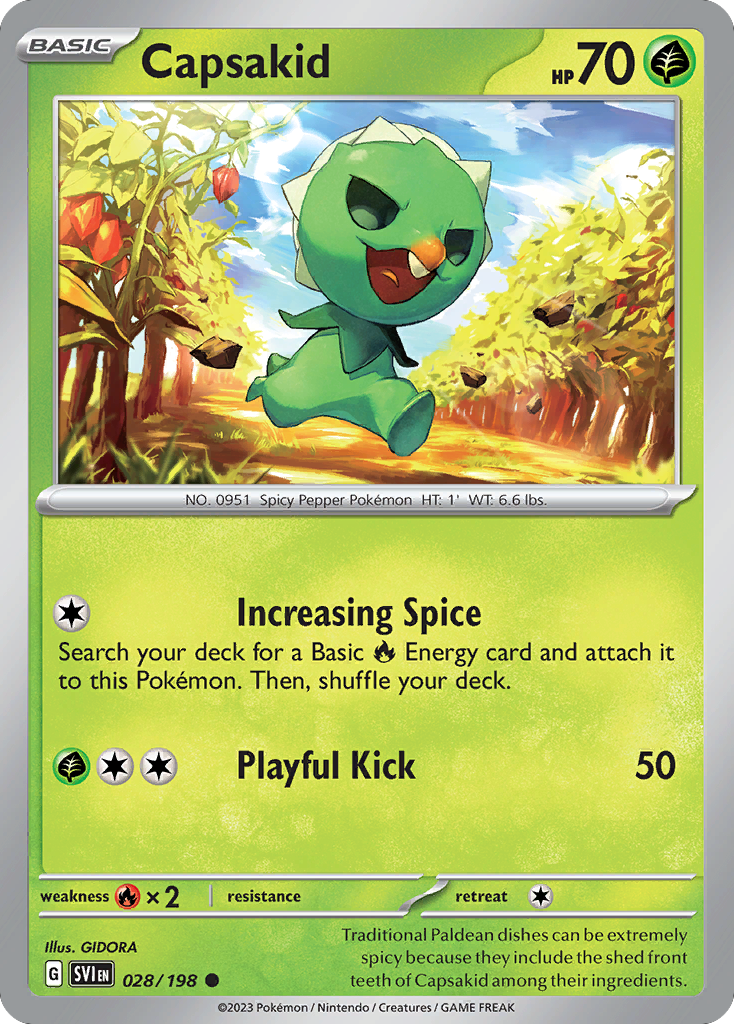 Capsakid – Scarlet & Violet 028/198 Pokémon card