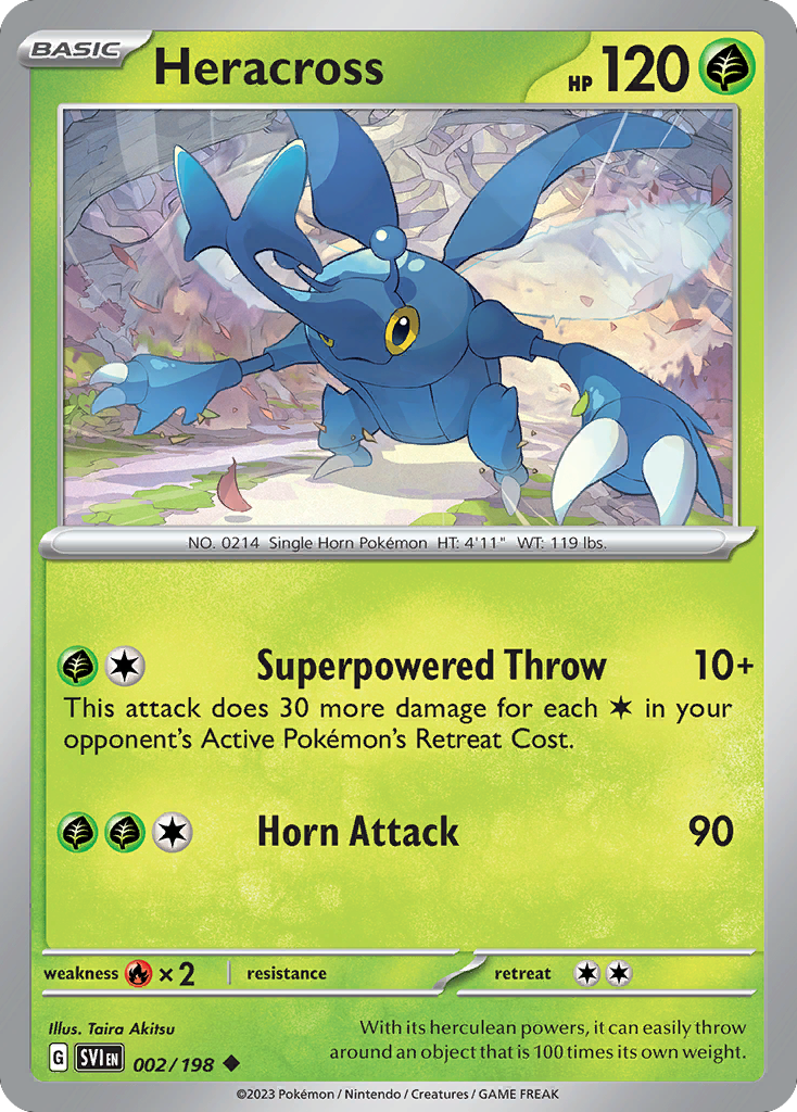 Heracross – Scarlet & Violet 002/198 Pokémon card