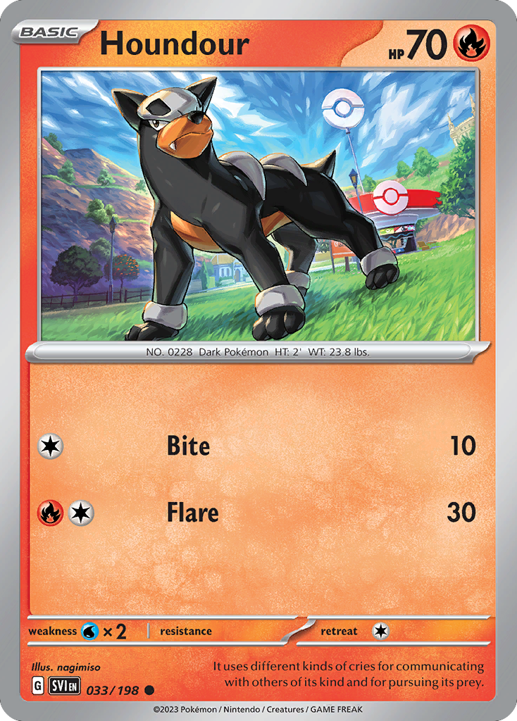 Houndour – Scarlet & Violet 033/198 Pokémon card