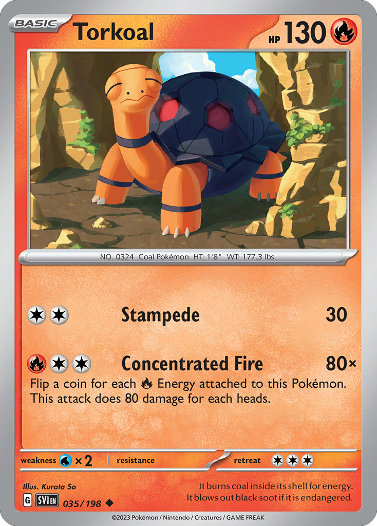 Torkoal – Scarlet & Violet 035/198 Pokémon card