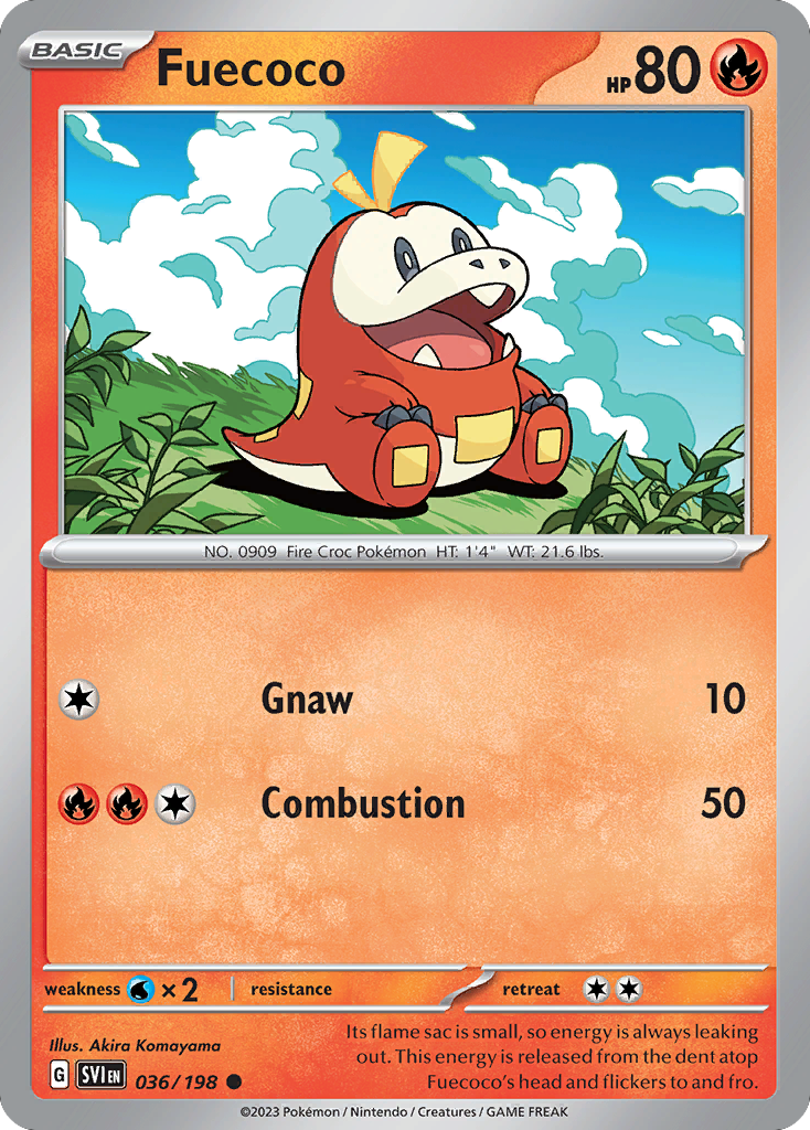 Fuecoco – Scarlet & Violet 036/198 Pokémon card