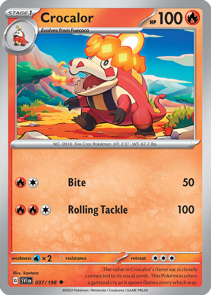 Crocalor – Scarlet & Violet 037/198 Pokémon card