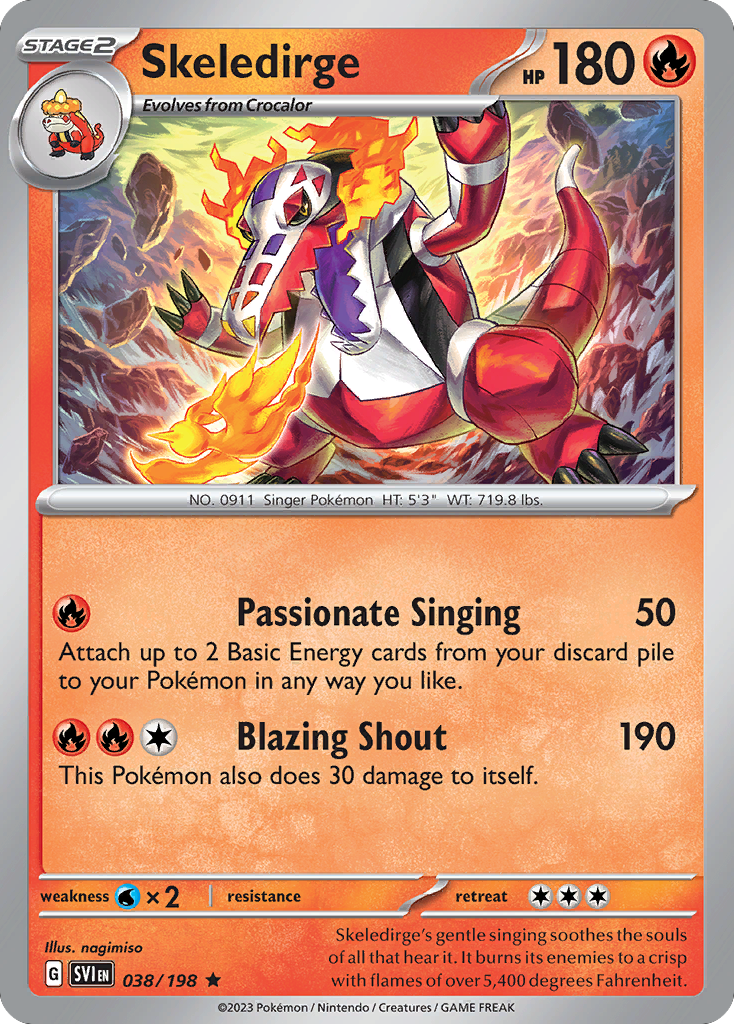 Skeledirge – Scarlet & Violet 038/198 Pokémon card