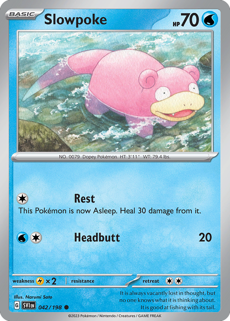Slowpoke – Scarlet & Violet 042/198 Pokémon card