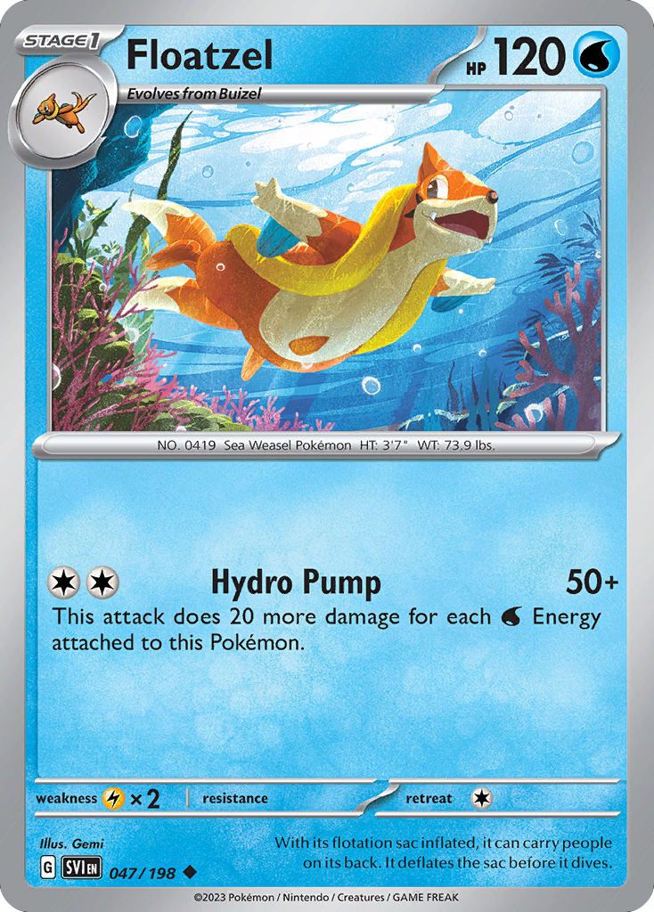 Floatzel – Scarlet & Violet 047/198 Pokémon card