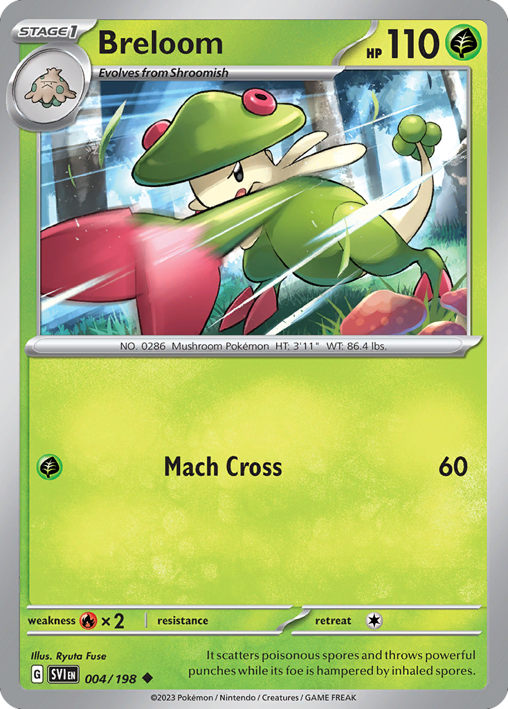 Breloom – Scarlet & Violet 004/198 Pokémon card