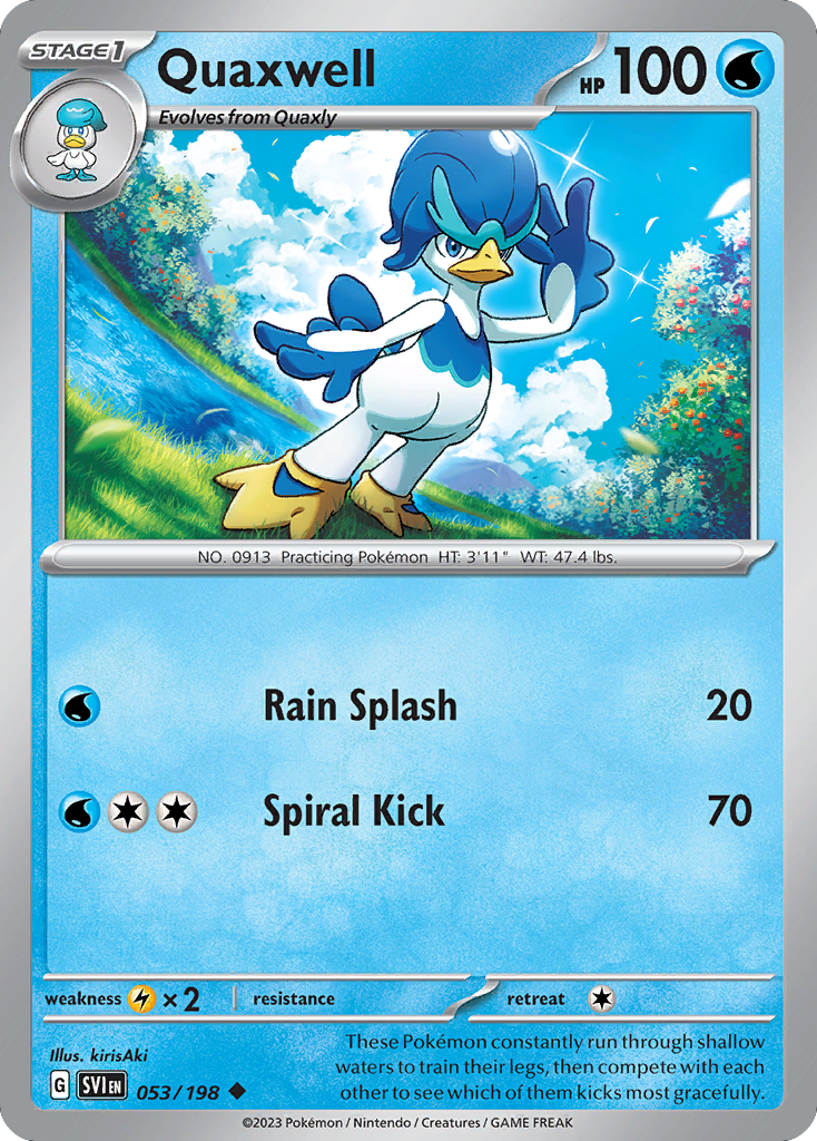 Quaxwell – Scarlet & Violet 053/198 Pokémon card