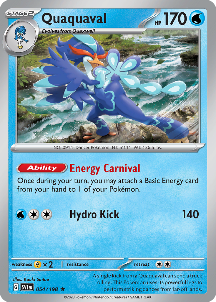 Quaquaval – Scarlet & Violet 054/198 Pokémon card