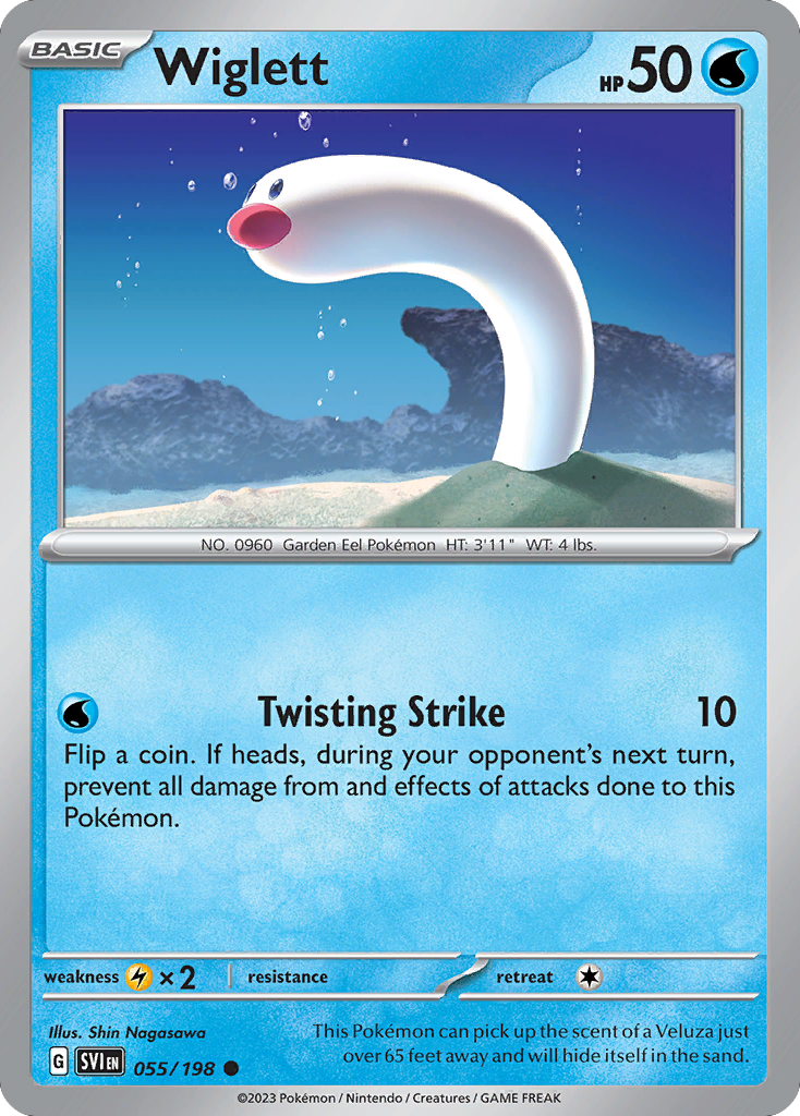 Wiglett – Scarlet & Violet 055/198 Pokémon card
