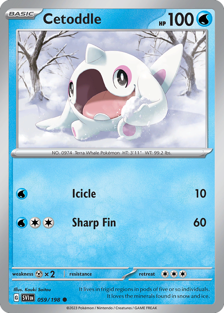 Cetoddle – Scarlet & Violet 059/198 Pokémon card