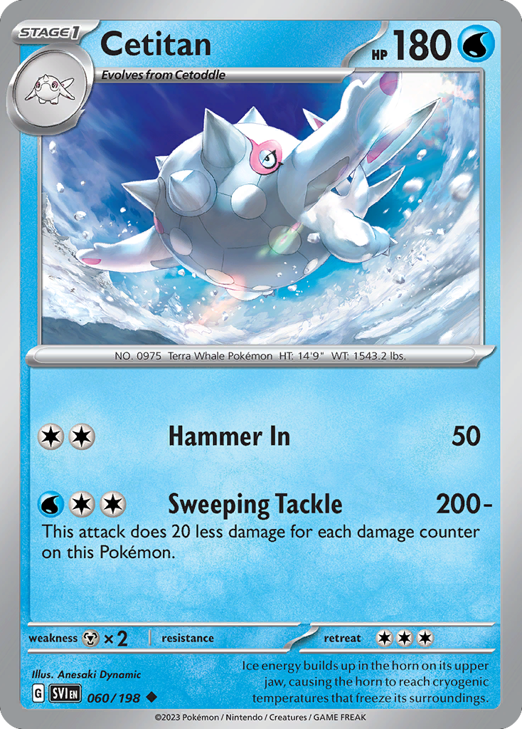 Cetitan – Scarlet & Violet 060/198 Pokémon card