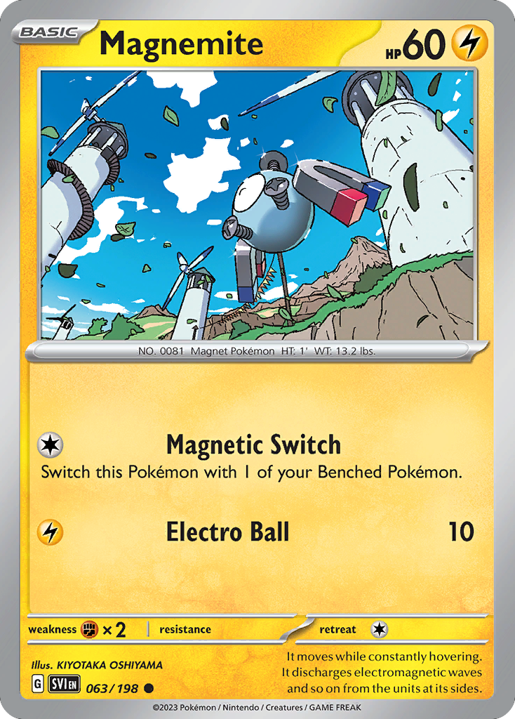 Magnemite – Scarlet & Violet 063/198 Pokémon card