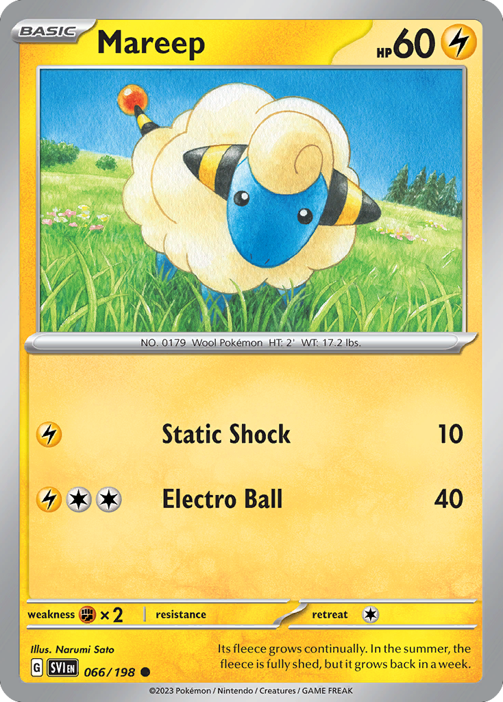 Mareep – Scarlet & Violet 066/198 Pokémon card