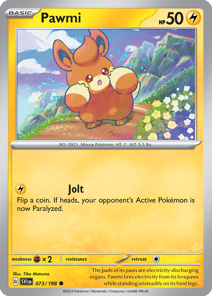 Pawmi – Scarlet & Violet 073/198 Pokémon card