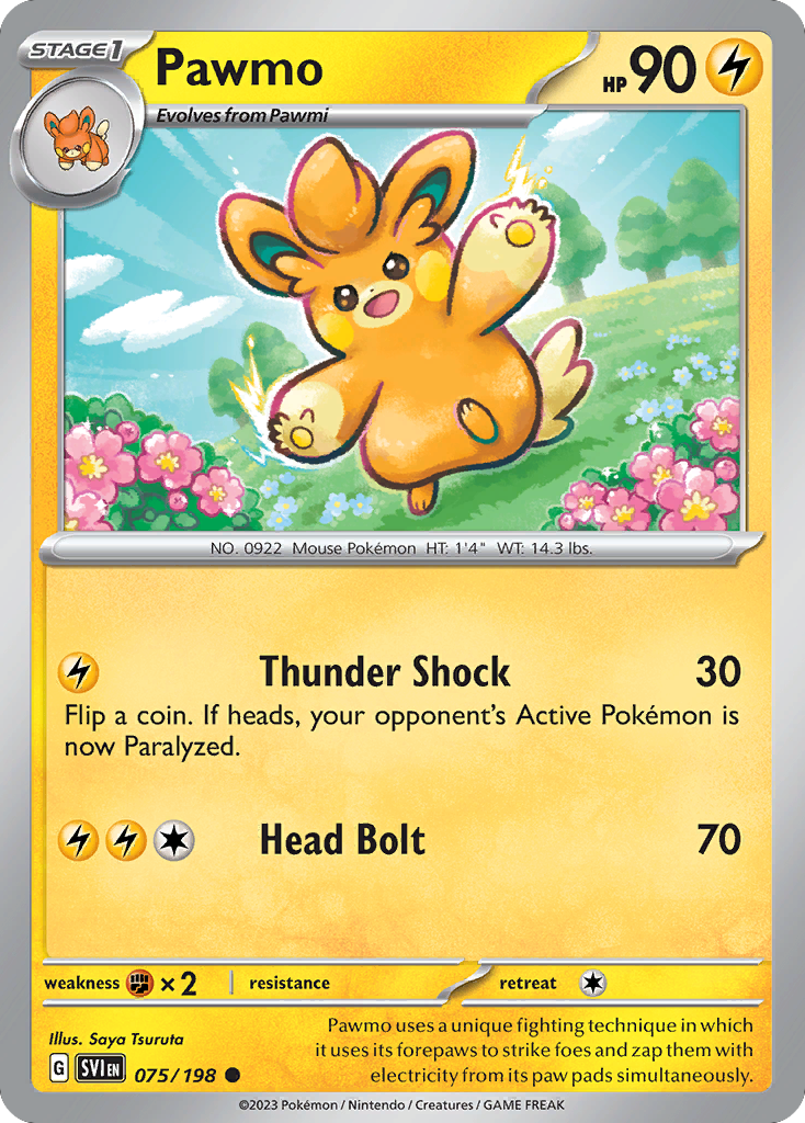 Pawmo – Scarlet & Violet 075/198 Pokémon card